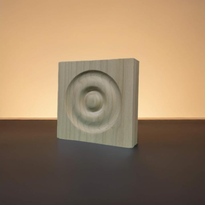 Bullseye Rosette 3.5" Diameter Button Design